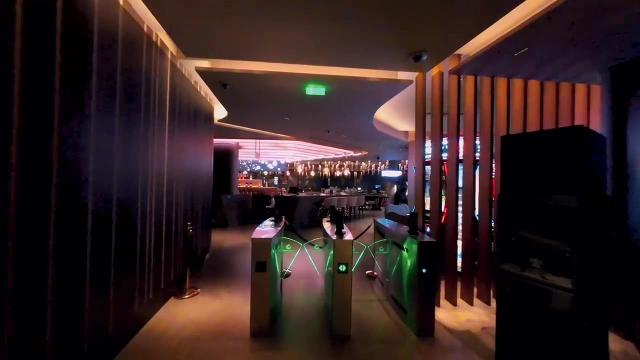 The entrance gates to the gaming floor