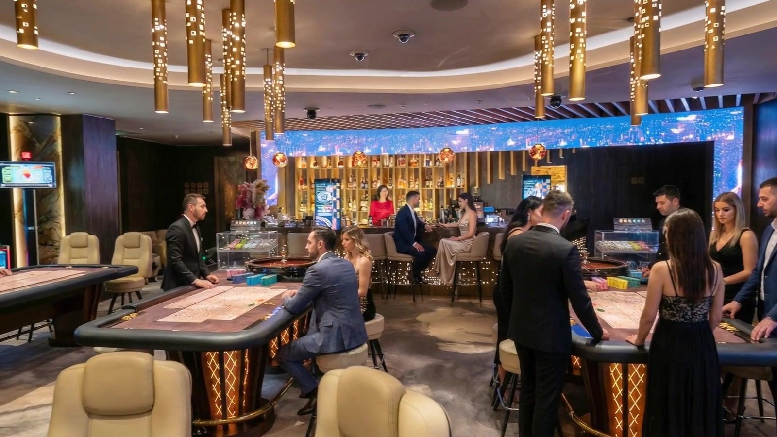 Guests playing at a card table