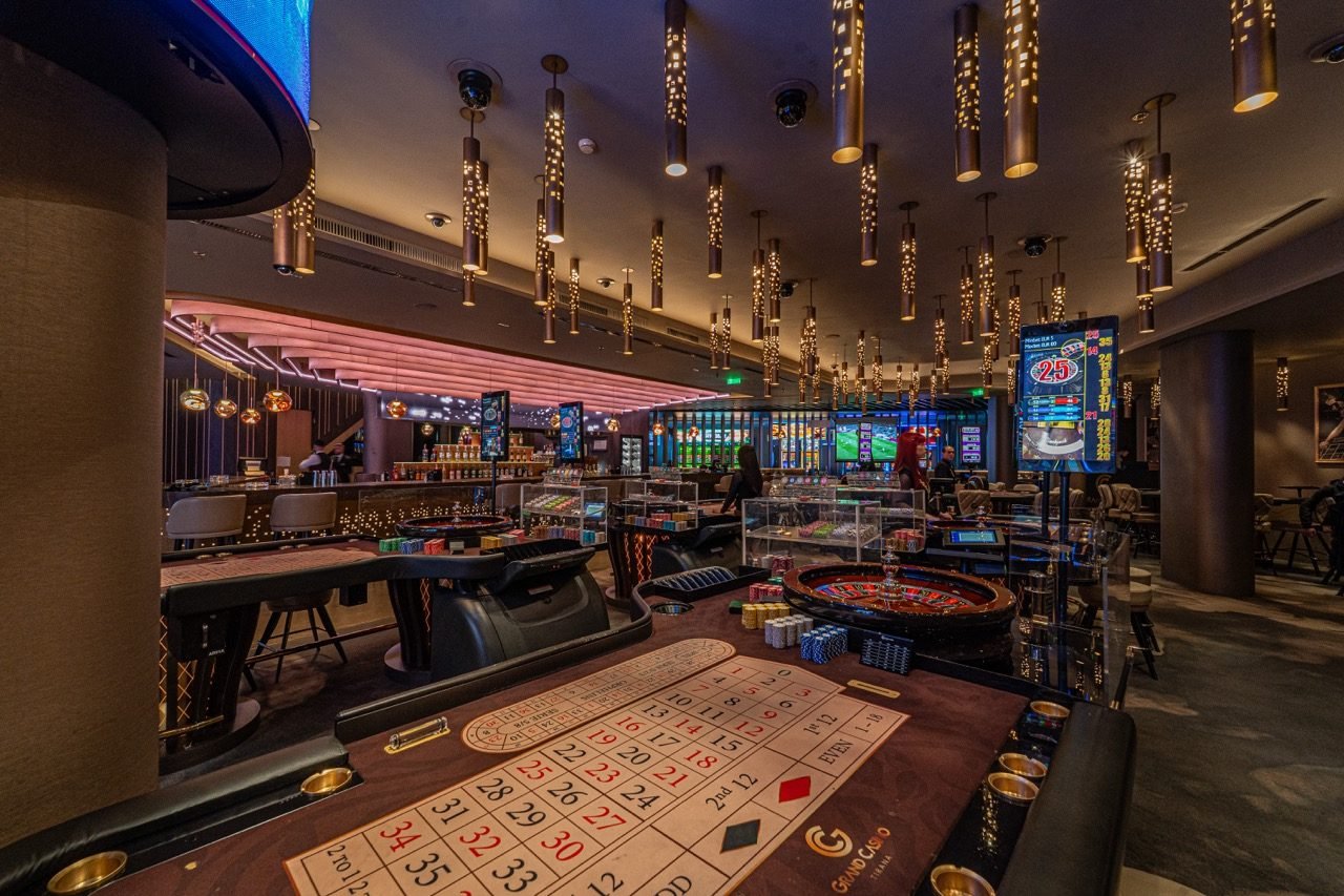 Roulette tables at Grand Casino Tirana
