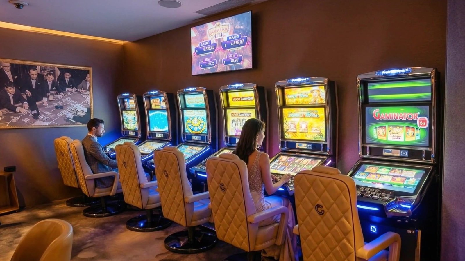 Premium machines in the private gaming area